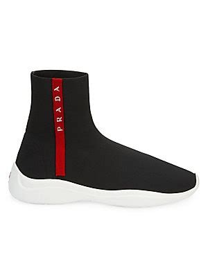 prada sneakers saks fifth avenue|prada sock sneakers women's.